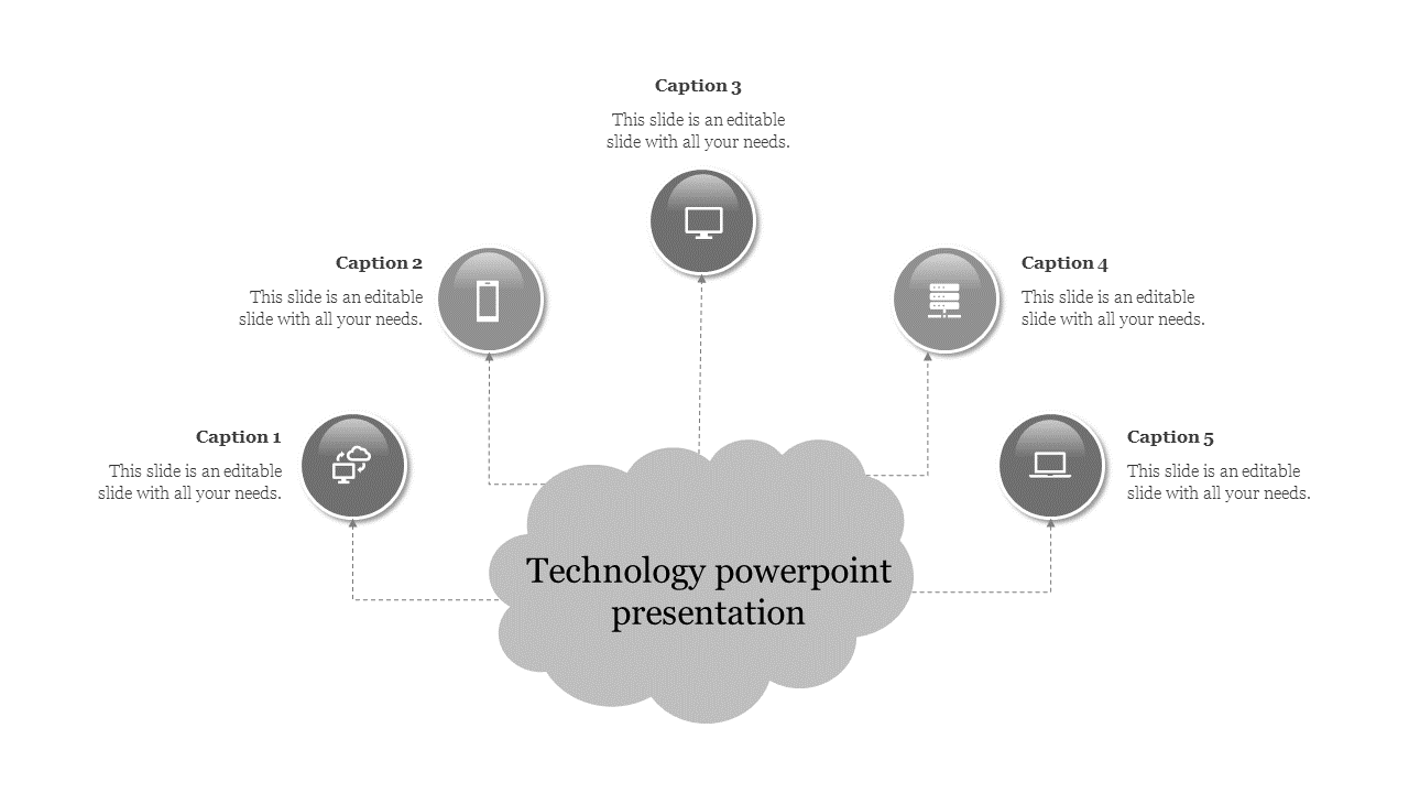 Free - Editable Technology PowerPoint Presentation Circle Diagram